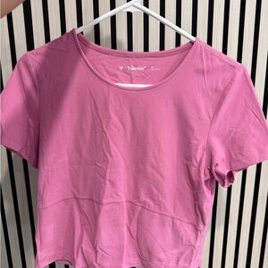 Aritzia Pink Short Sleeve Scoop-Neck Tee